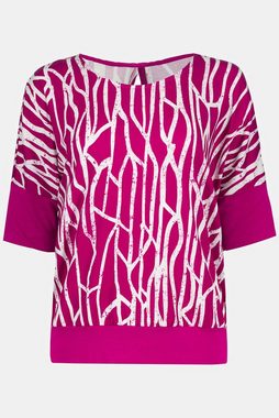 Gina Laura Rundhalsshirt T-Shirt oversized Allover Print Rundhals