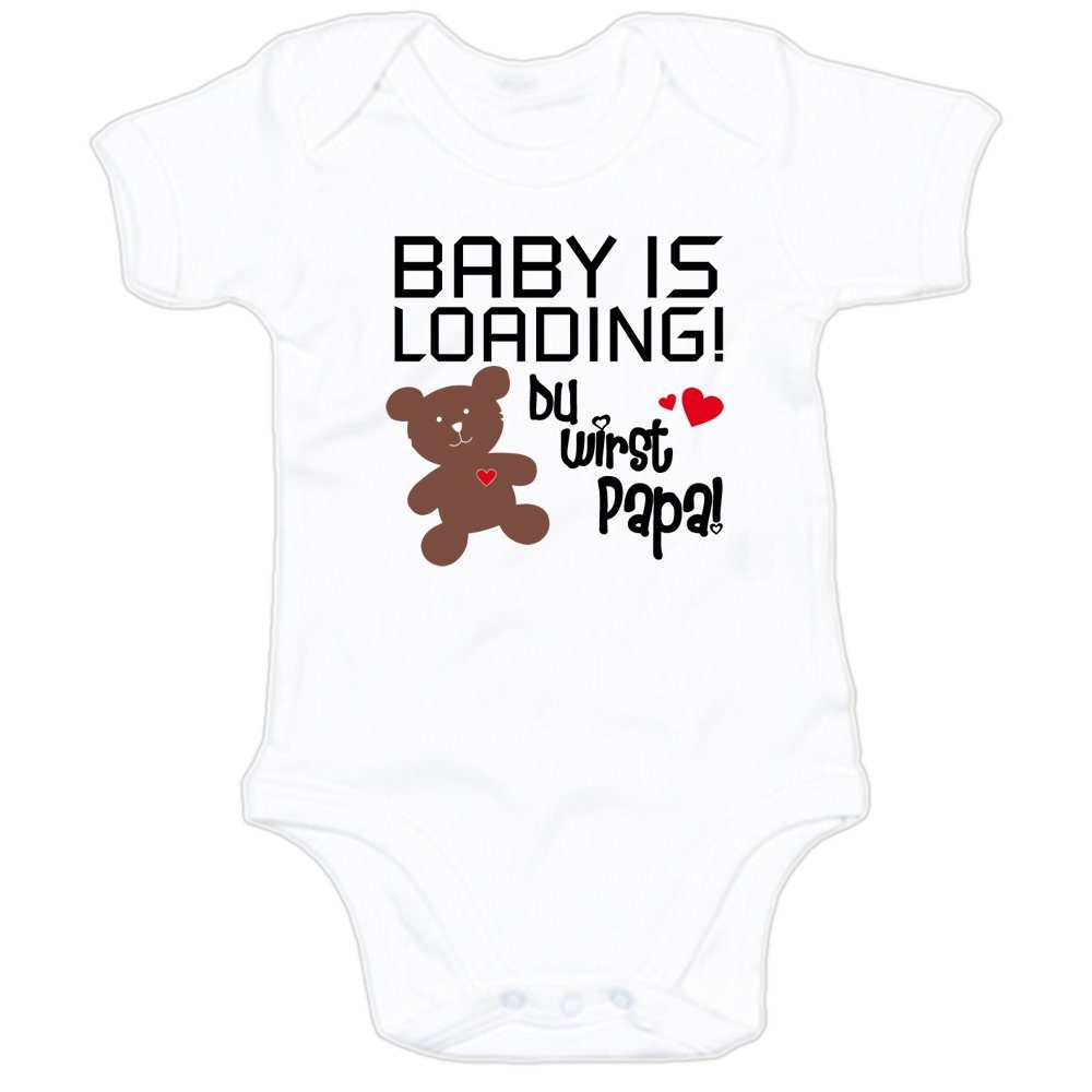 G-graphics Kurzarmbody Baby Body - Baby is loading! Du wirst Papa! mit Spruch / Sprüche • Babykleidung • Geschenk für den Papa „to be“ • Strampler