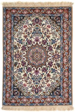 Orientteppich Perser - Isfahan - Premium - 102 x 70 cm - beige, morgenland, rechteckig, Höhe: 6 mm, Wohnzimmer, Handgeknüpft, Einzelstück mit Zertifikat