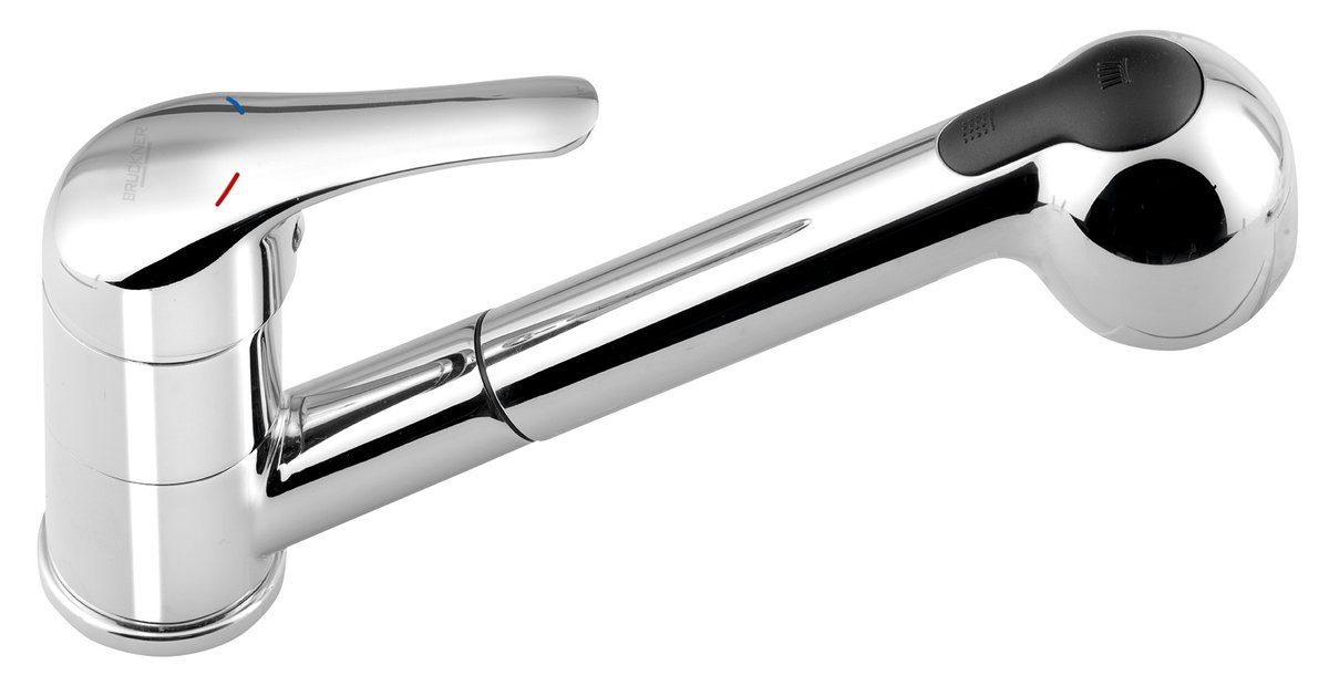 Bruckner Küchenarmatur HOFFER Küchenarmatur mit ausziehbarer Spülbrause, Chrom Bruckner-424-070-1