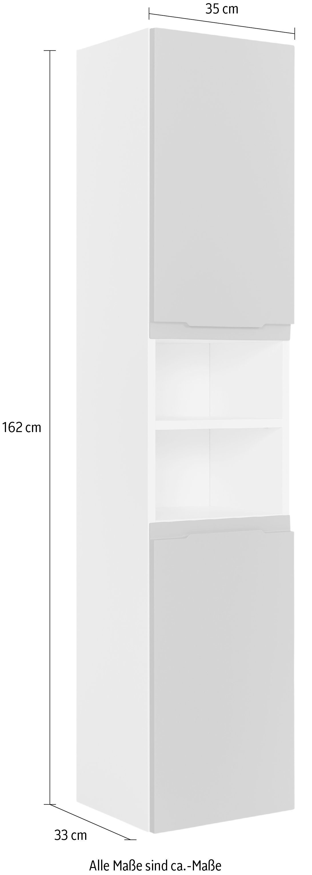 blau 162 cm Hochschrank Badmöbel, Star welltime Höhe