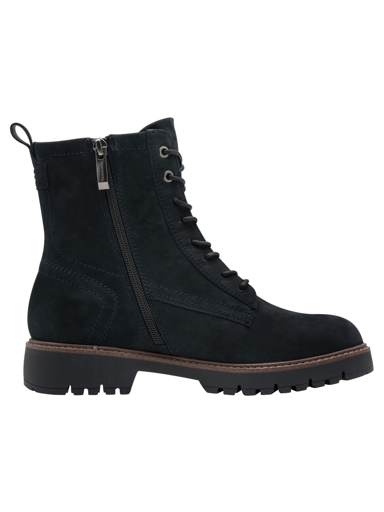 Tamaris TOUCH-IT aus Leder kein Absatz 1-25207-45 Schnürstiefelette TOUCH-IT