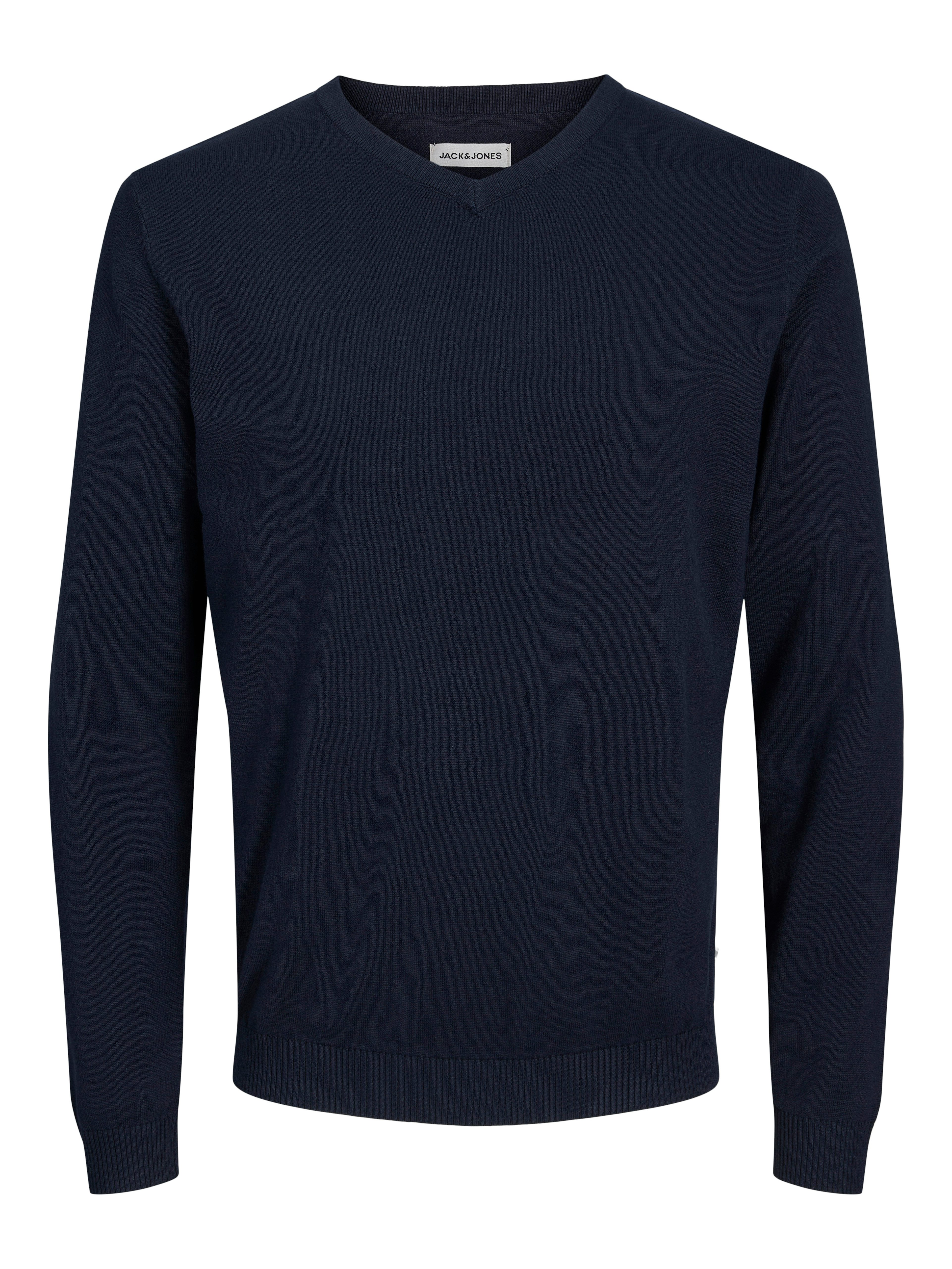 V-Ausschnitt-Pullover JJEBASIC KNIT V-NECK NOOS