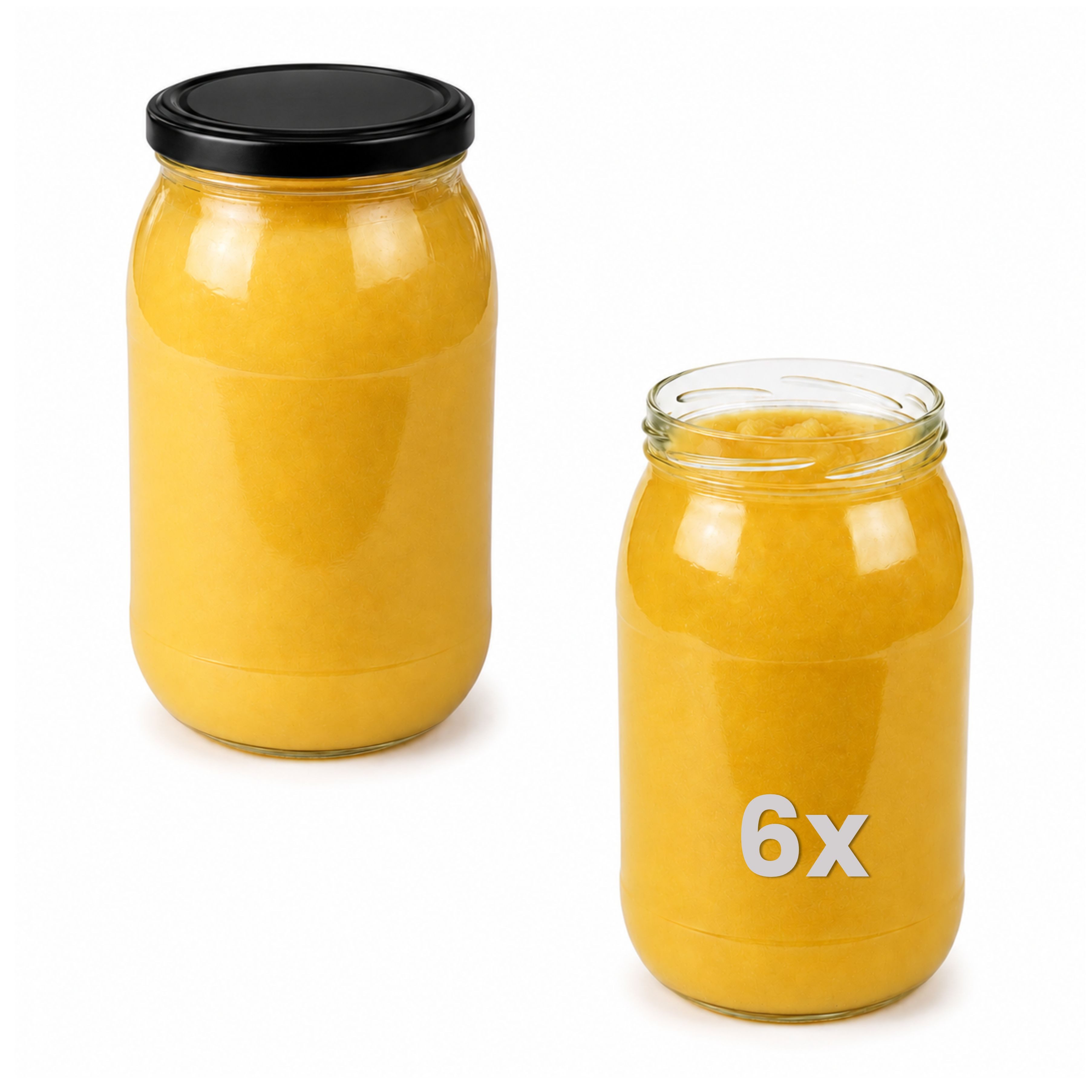 mikken Einmachglas 900 ml große Einmachgläser Einkochgläser Schraubgläser Vorratsgläser, (Set, 6-tlg., Spar-Set), luftdicht schließend, zum pasteurisieren geeignet