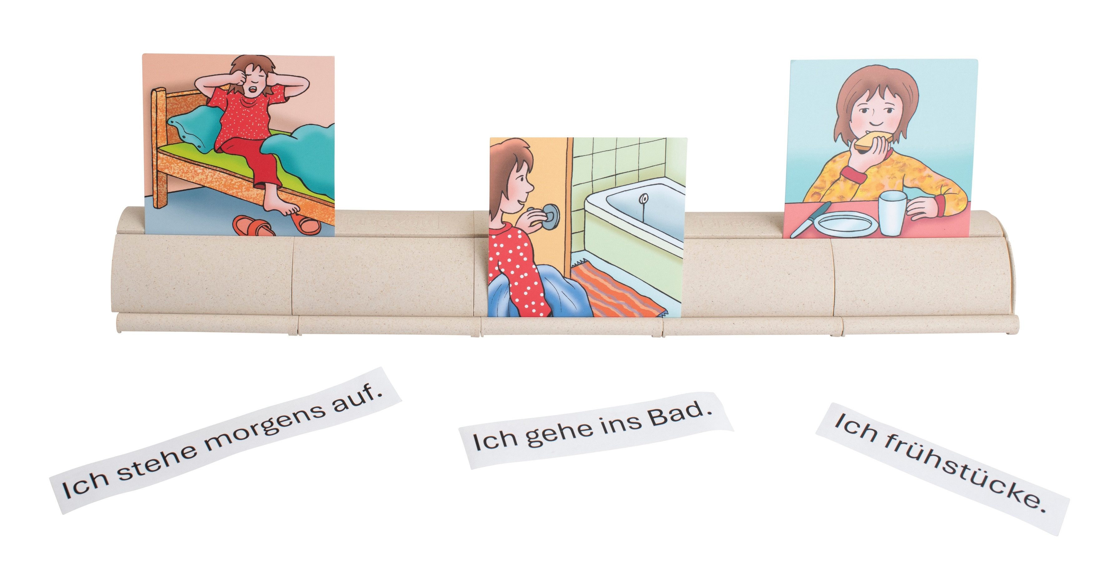 Betzold Lernspielzeug Geschichten mit Moa inkl. Kombi-Setzleisten, Bildkarten Sprachförderun