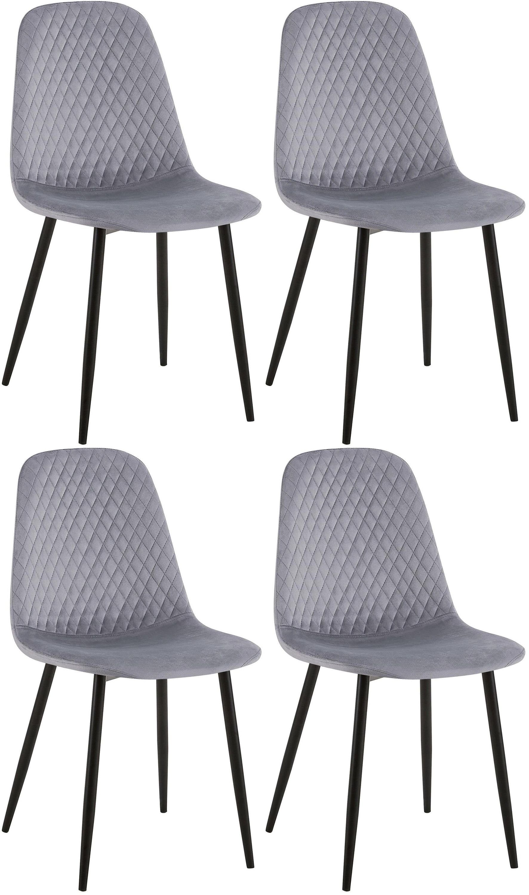 CLP Esszimmerstuhl Giverny (4er Set, 4 St), mit Samt- oder Stoff-Bezug