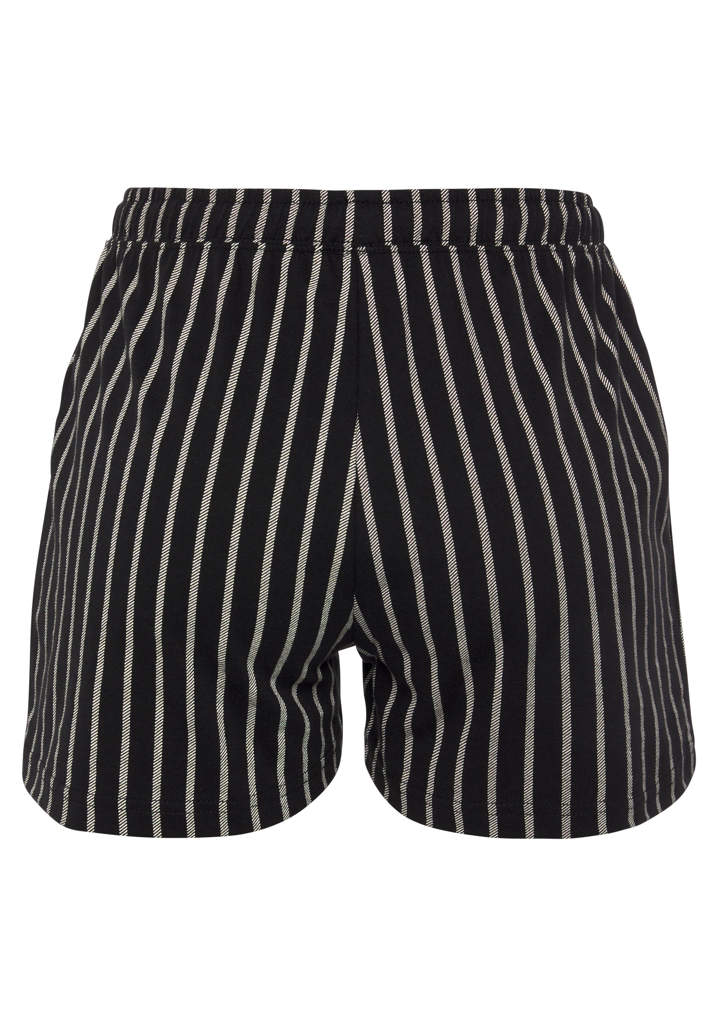 Vivance Dreams by Lascana Pyjamashorts mit Schwarz-Weiß-Druck