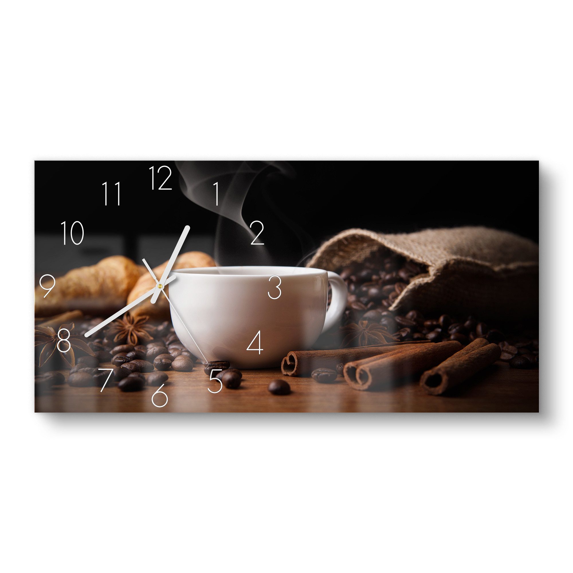 Wanduhr 'Sinnesfreude Kaffee'