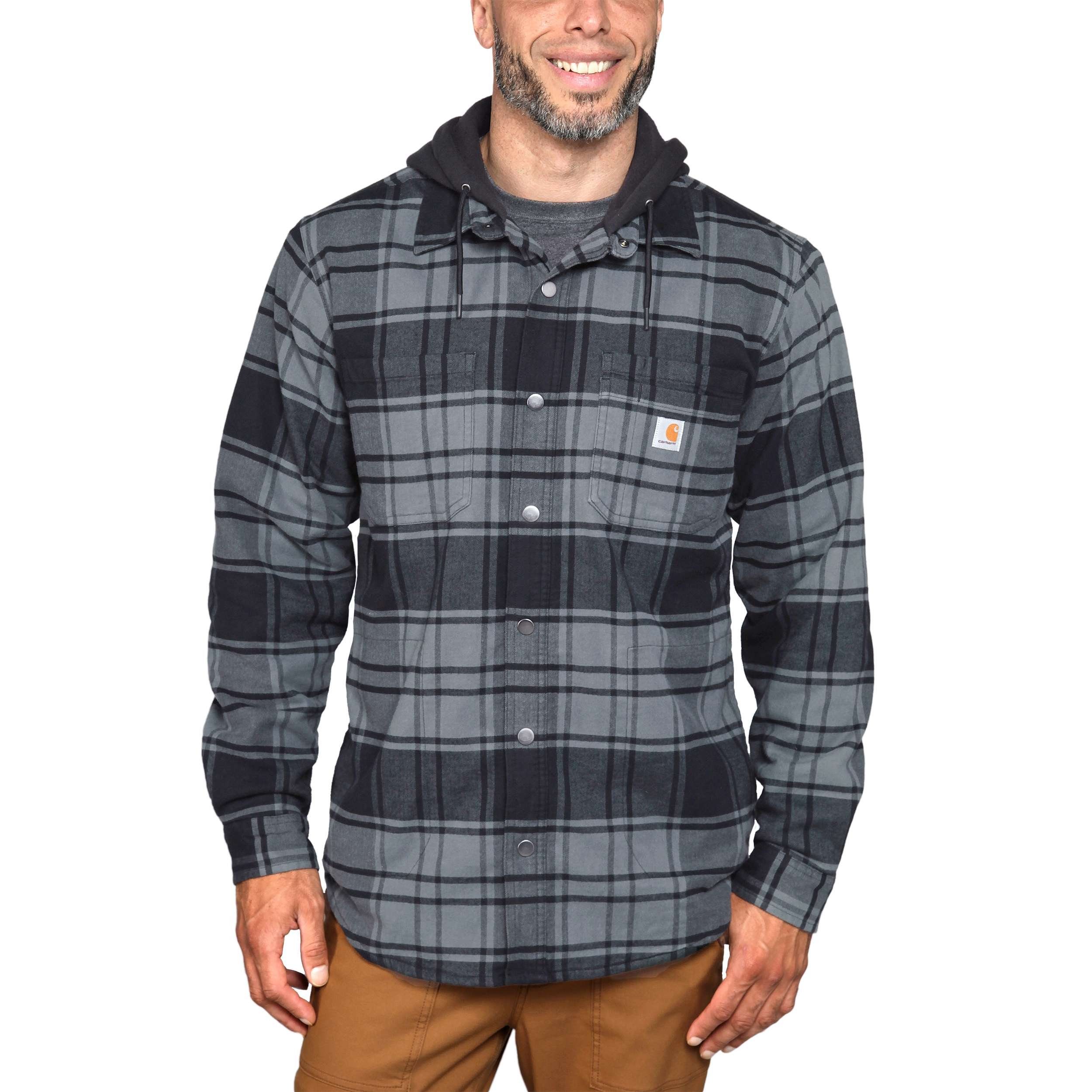 Carhartt Hemdjacke Carhartt FLANNEL FLEECE LINED HOODED SHIRT JAC 105621 (1 günstig online kaufen