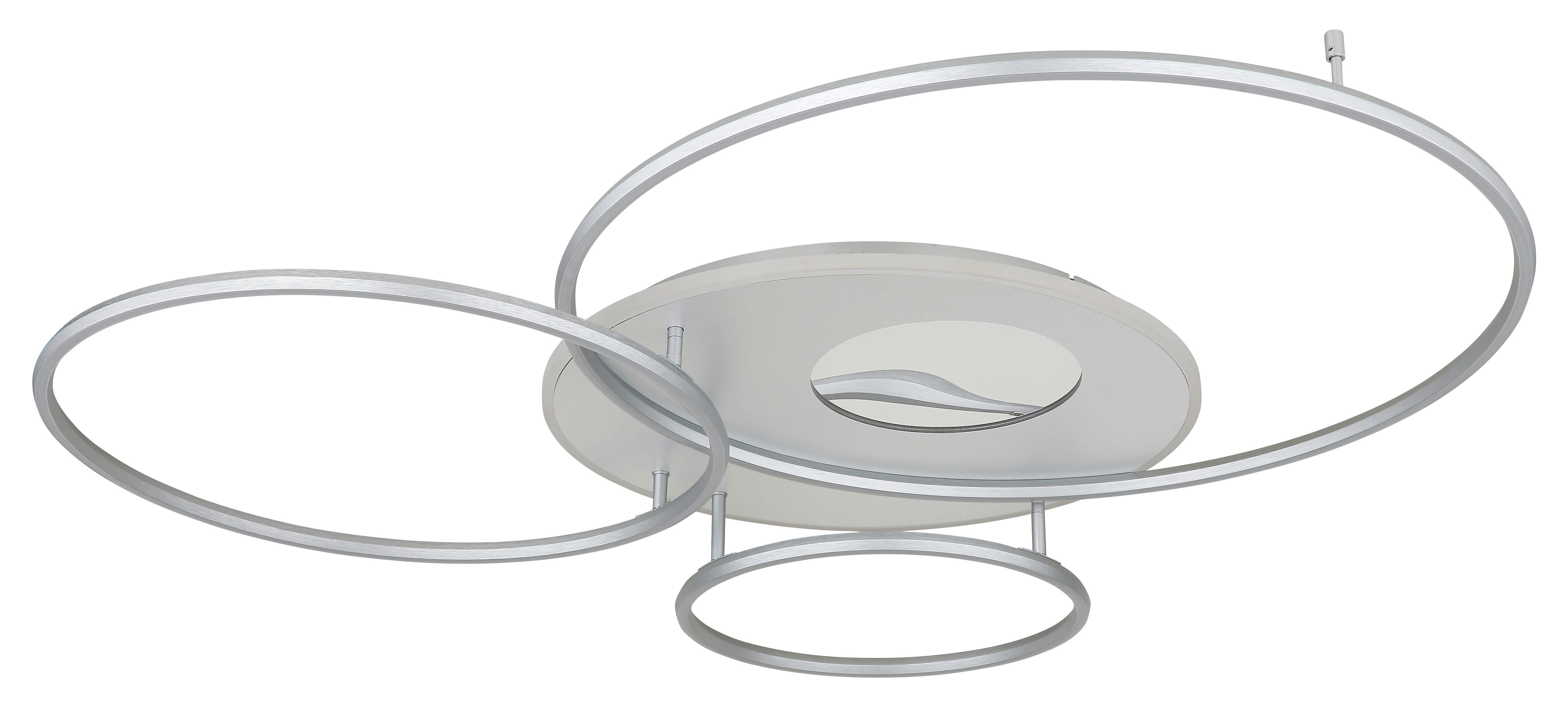 GLOBO LIGHTING Deckenleuchte INVERTINA, Dimmfunktion, Memoryfunktion, Nachtlichtfunktion, Timerfunktion, mehrere Helligkeitsstufen, LED fest integriert, warmweiß - kaltweiß, Deckenlampe Wohnzimmer-Leuchte Schlafzimmer-Leuchte Flur Küche