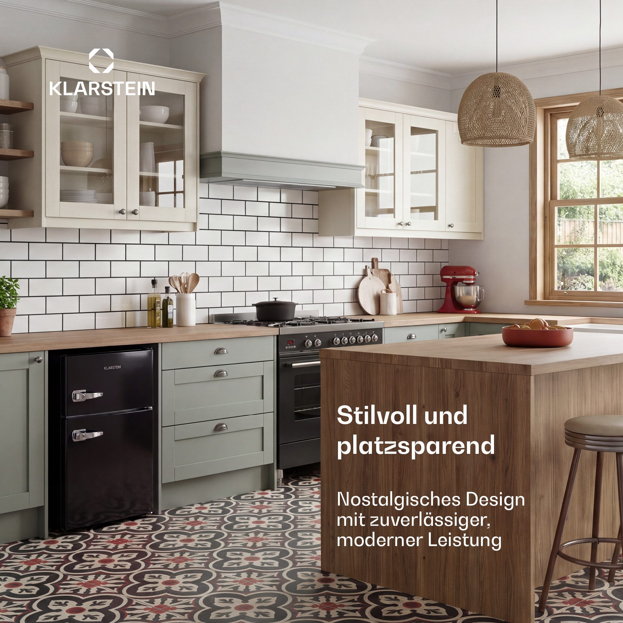 Klarstein Kühl-/Gefrierkombination 10045924, 84.5 cm hoch, 47 cm breit, Kühl-Gefrierschrank Mini Fridge Haus Getränkekühlschrank – Bild 4 von 5