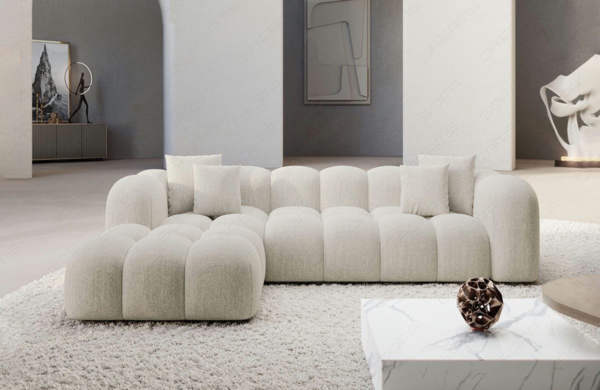 Sofa Dreams Ecksofa Stoffsofa Eckcouch Polster Eck Sofa Formentera L Form kurz Stoff, Loungesofa