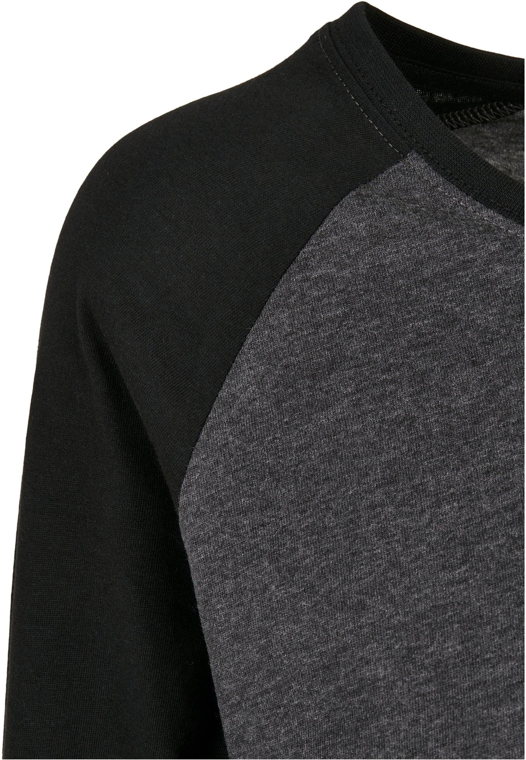 URBAN CLASSICS Langarmshirt Damen Ladies Raglan charcoal/black Contrast (1-tlg) Longsleeve