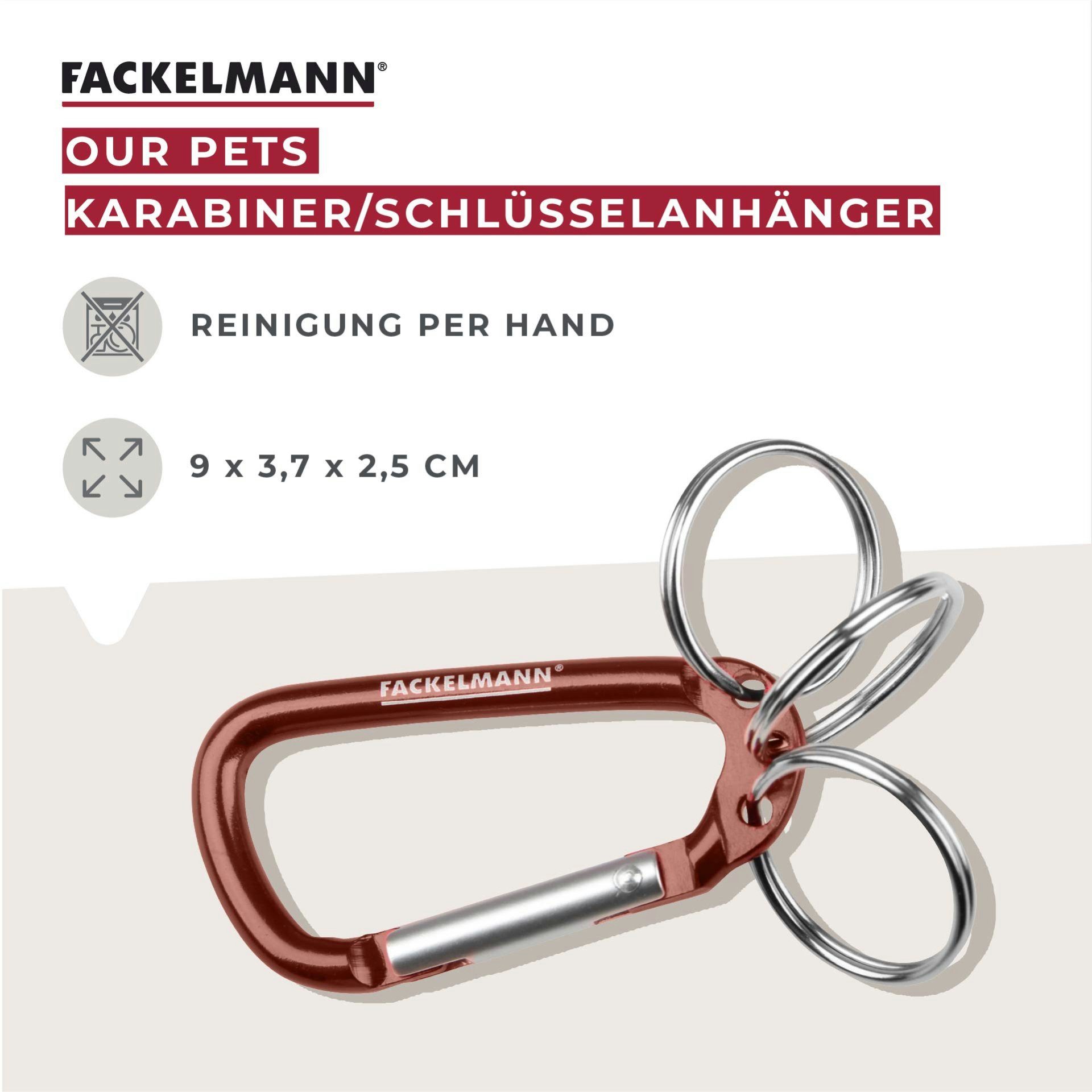 FACKELMANN Karabiner Karabiner, Schlüsselanhänger, Cliphaken, Befestigungsclip