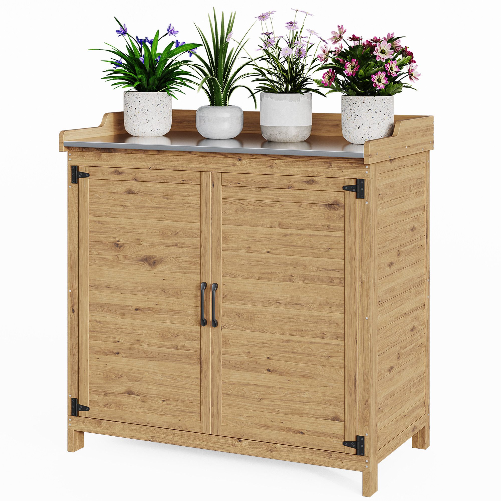Bealife Pflanztisch Garten Pflanztisch,Outdoor Holz Pflanztisch mit