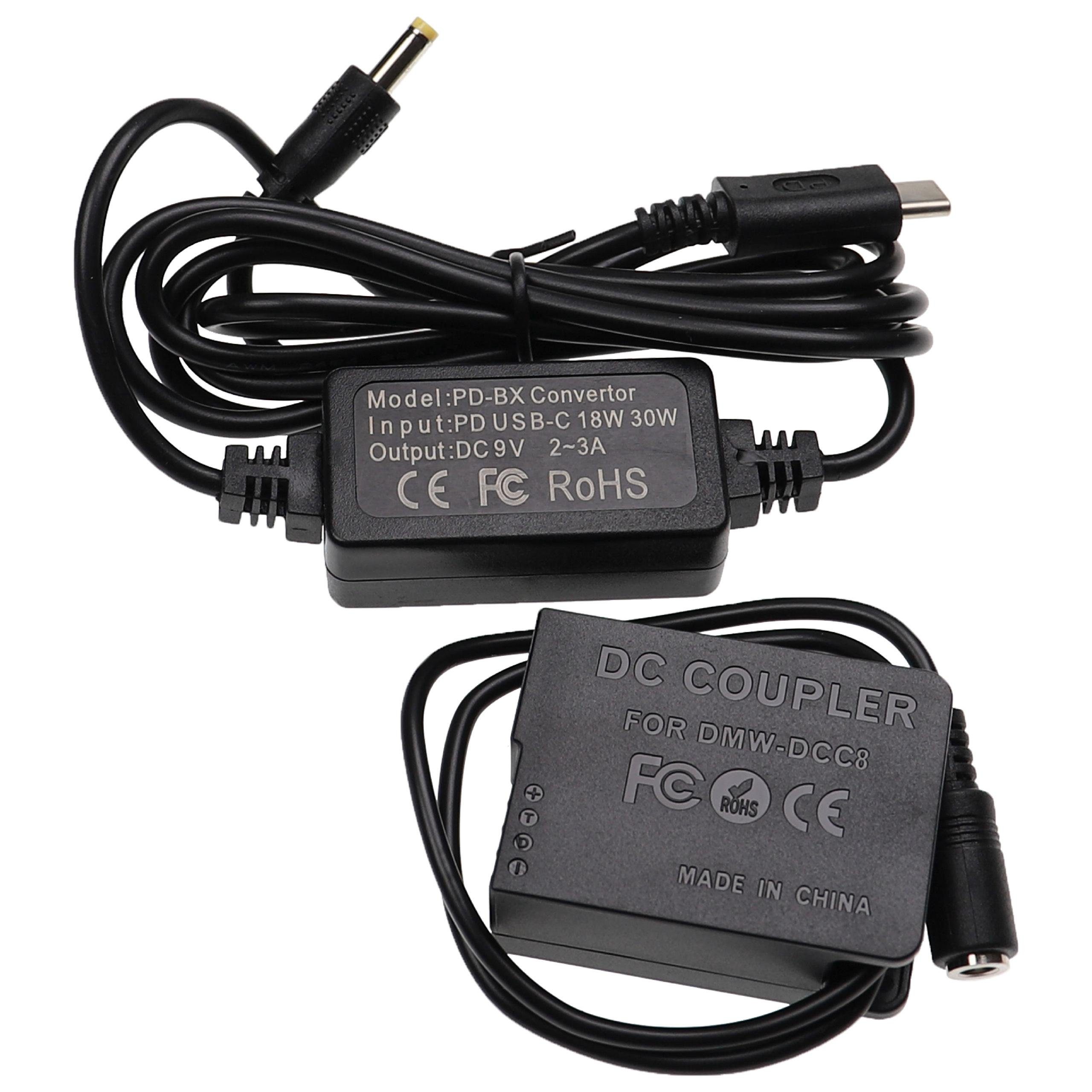 Fuente De Alimentación Para Panasonic Lumix DMC-G7/G70 - Reemplaza DMW-AC8, 8.4V 2.0A, 2m De Cable