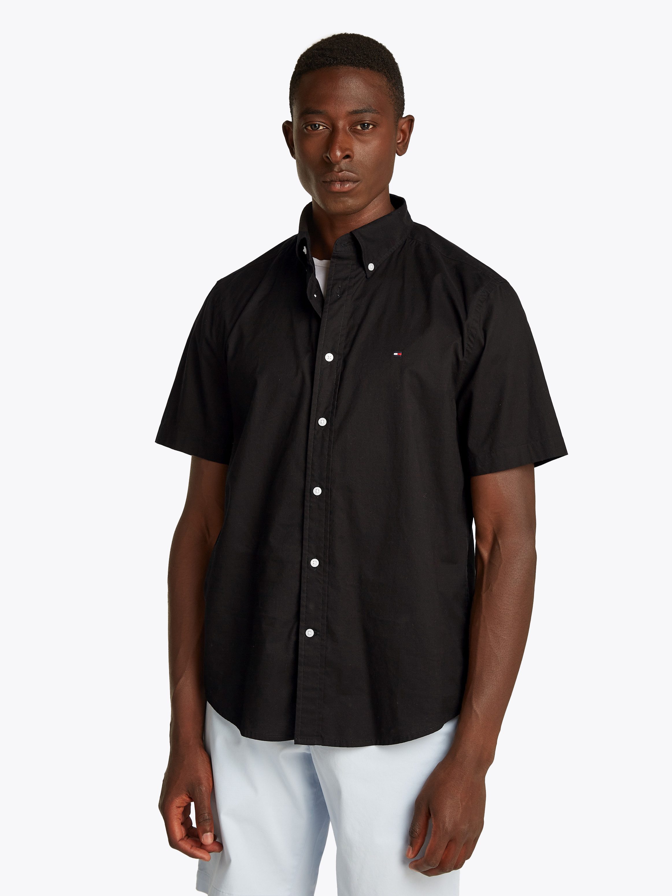 Tommy Hilfiger Kurzarmhemd FLEX POPLIN SOLID günstig online kaufen