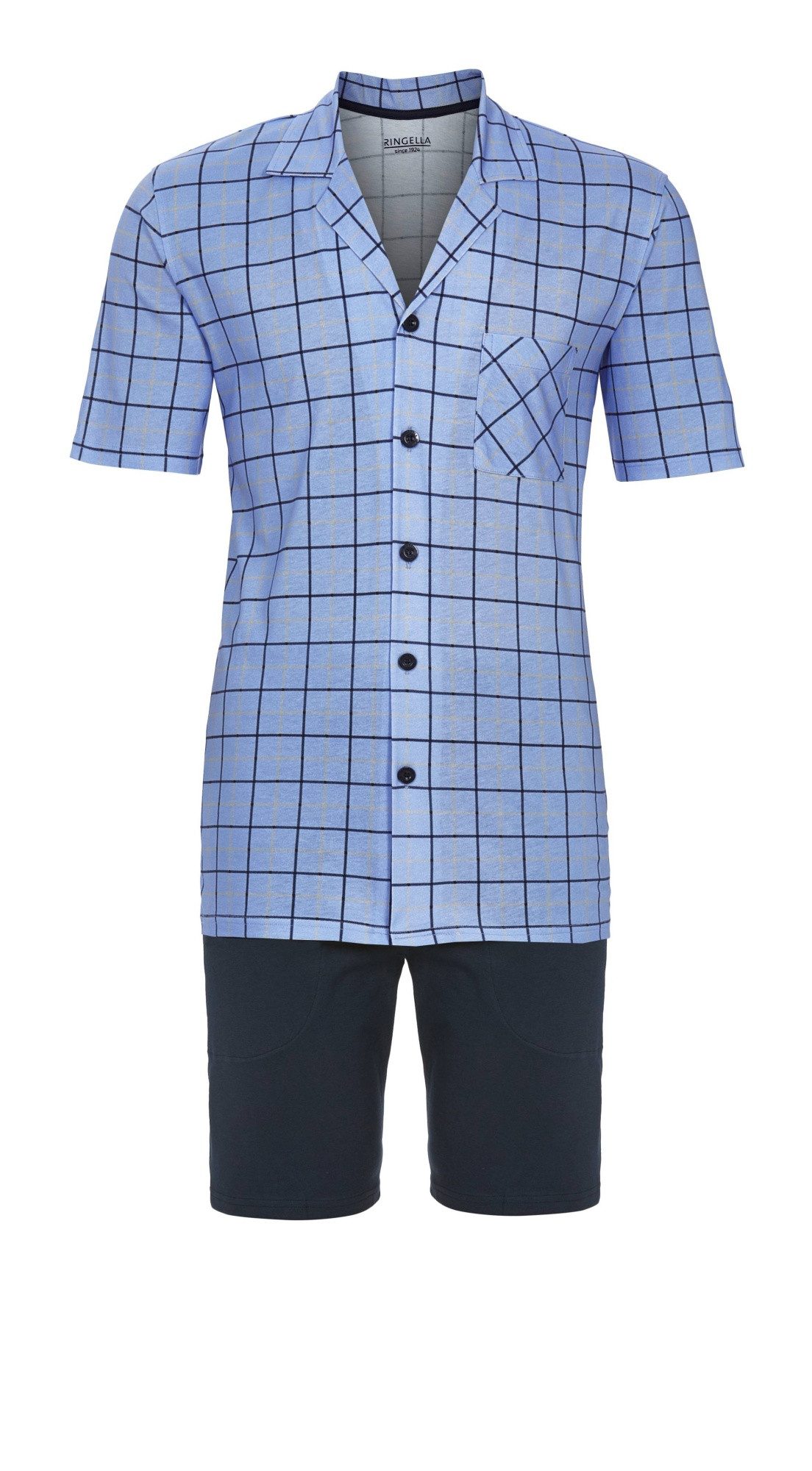 Ringella Shorty Shorty mit durchgeknöpftem Oberteil und Bermuda-Hose (2 tlg) 100% Baumwolle