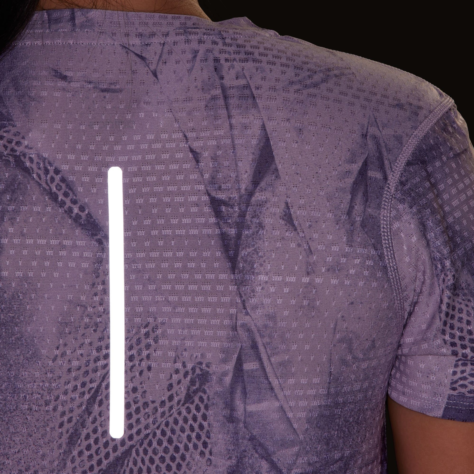 adidas Performance Laufshirt Ash Purple PRINT Fig / TEE ULTIMATEADIDAS ALLOVER Preloved