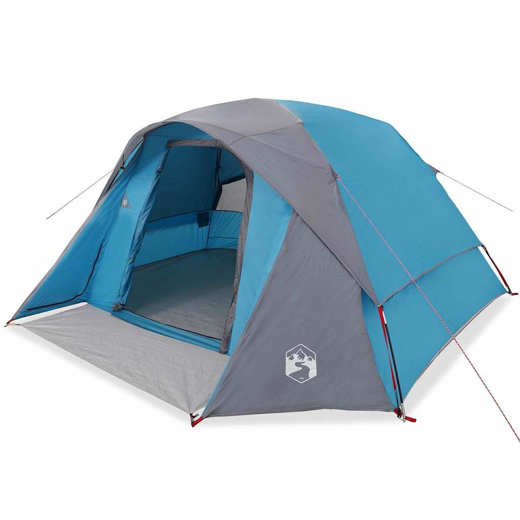 Kuppelzelt Campingzelt 4 Personen Blau Wasserdicht