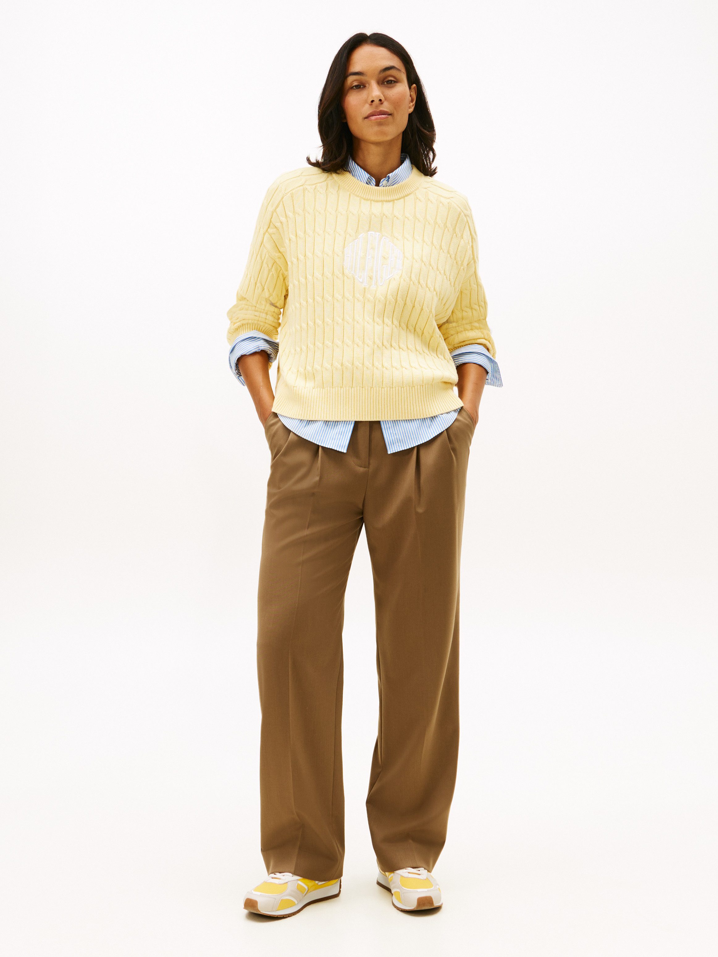 Tommy Hilfiger Anzughose TIMELESS WOOL RLXD STRT PANT mit Wolle