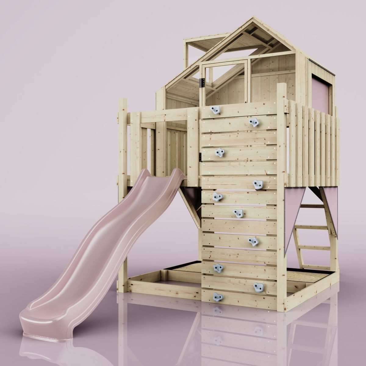 OutdoorToys Spielhaus Meteorit, aus Holz in Rosa