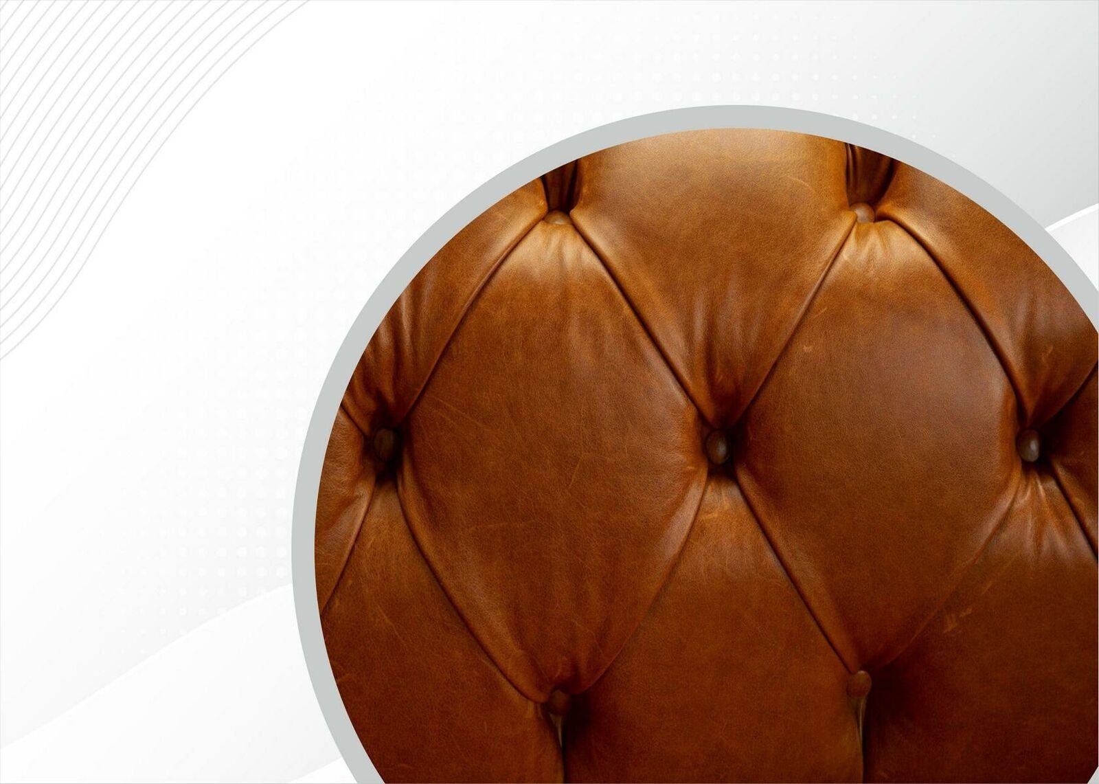 Möbel Chesterfield-Sofa Moderne Europe JVmoebel Brauner Chesterfield 3-er in Neu, Made Dreisitzer Couch