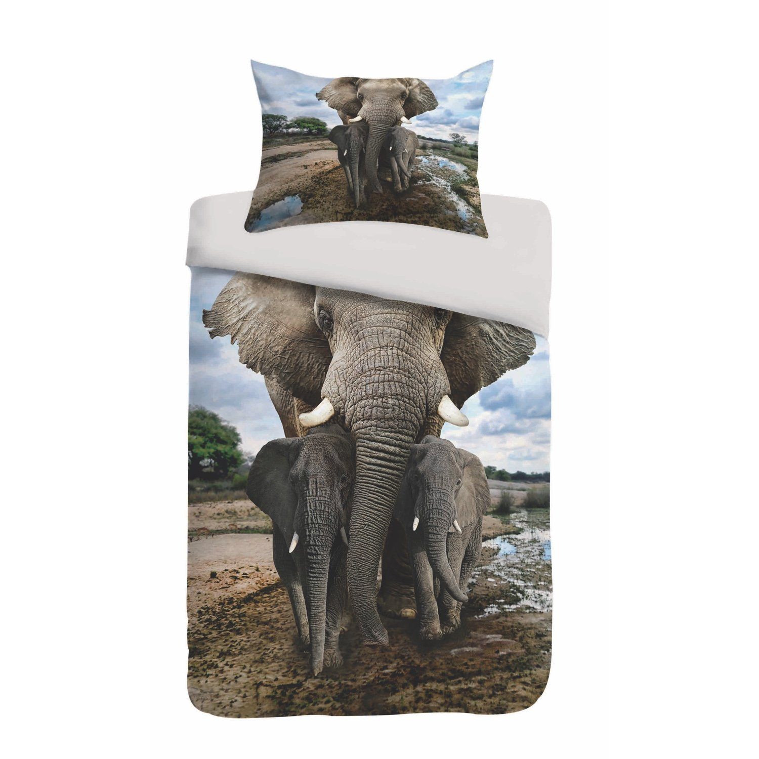 Kayori Bettwäsche Sognamo Mumba Multi, Baumwolle, 2 teilig, Savanne, Wildni günstig online kaufen