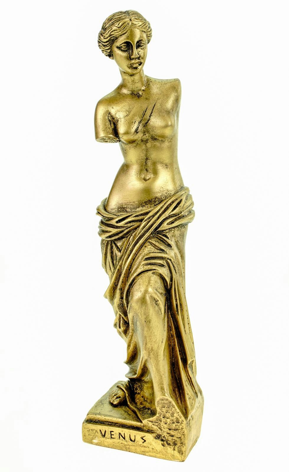 Kremers Schatzkiste Dekofigur Alabaster Venus von Milo Figur Skulptur 25 cm goldfarben Aphrodite