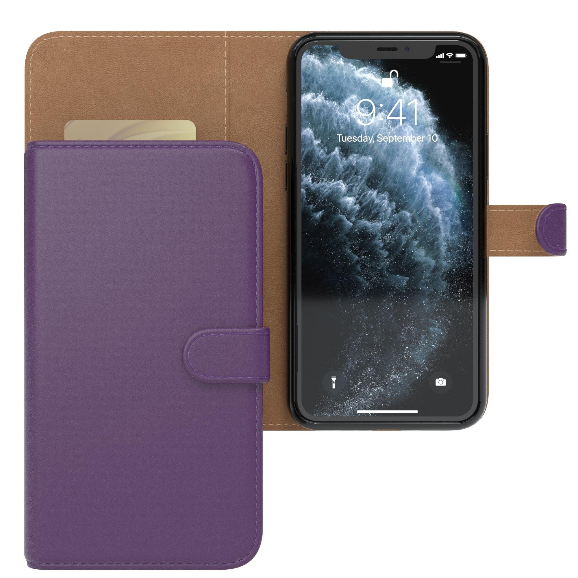 EAZY CASE Handyhülle Bookstyle Farbig für Apple iPhone 11 Pro, Schutzhülle mit Standfunktion Kartenfach Handytasche aufklappbar Etui