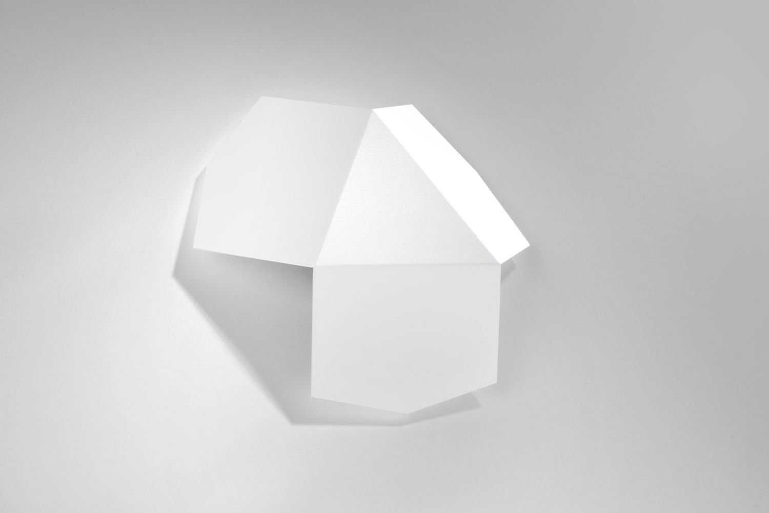 dekorativ Licht-Erlebnisse Metall Schlafzimmer Weiß Wandleuchte ohne Leuchtmittel, FALERIA, Wandlampe B:32cm Wohnzimmer
