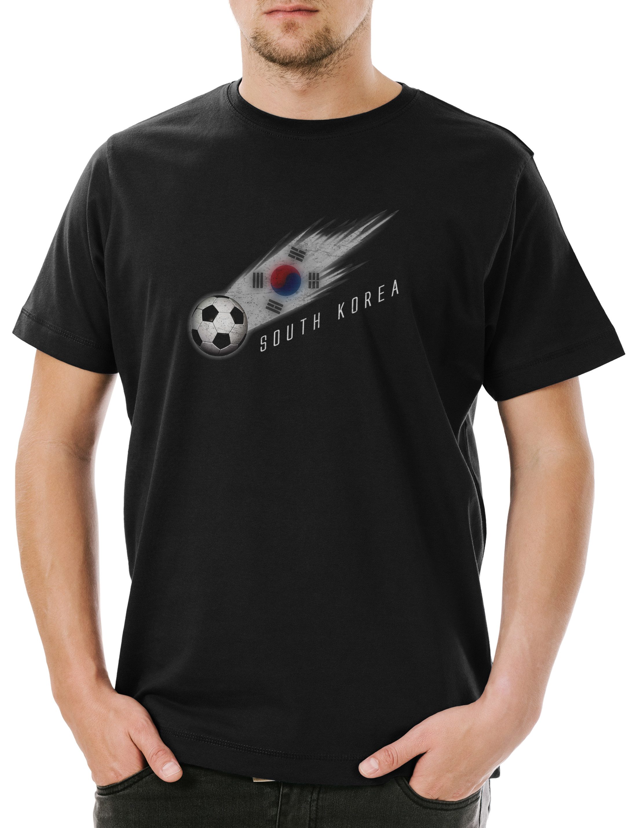 Urban Backwoods Print-Shirt South Korea Football Comet I Herren T-Shirt Südkorea Südkoreanisch (1-tlg) Fahne Südkoreanische South Korean