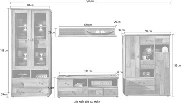 Innostyle Wohnwand BONANZA, (4-St), inkl. LED-Beleuchtung