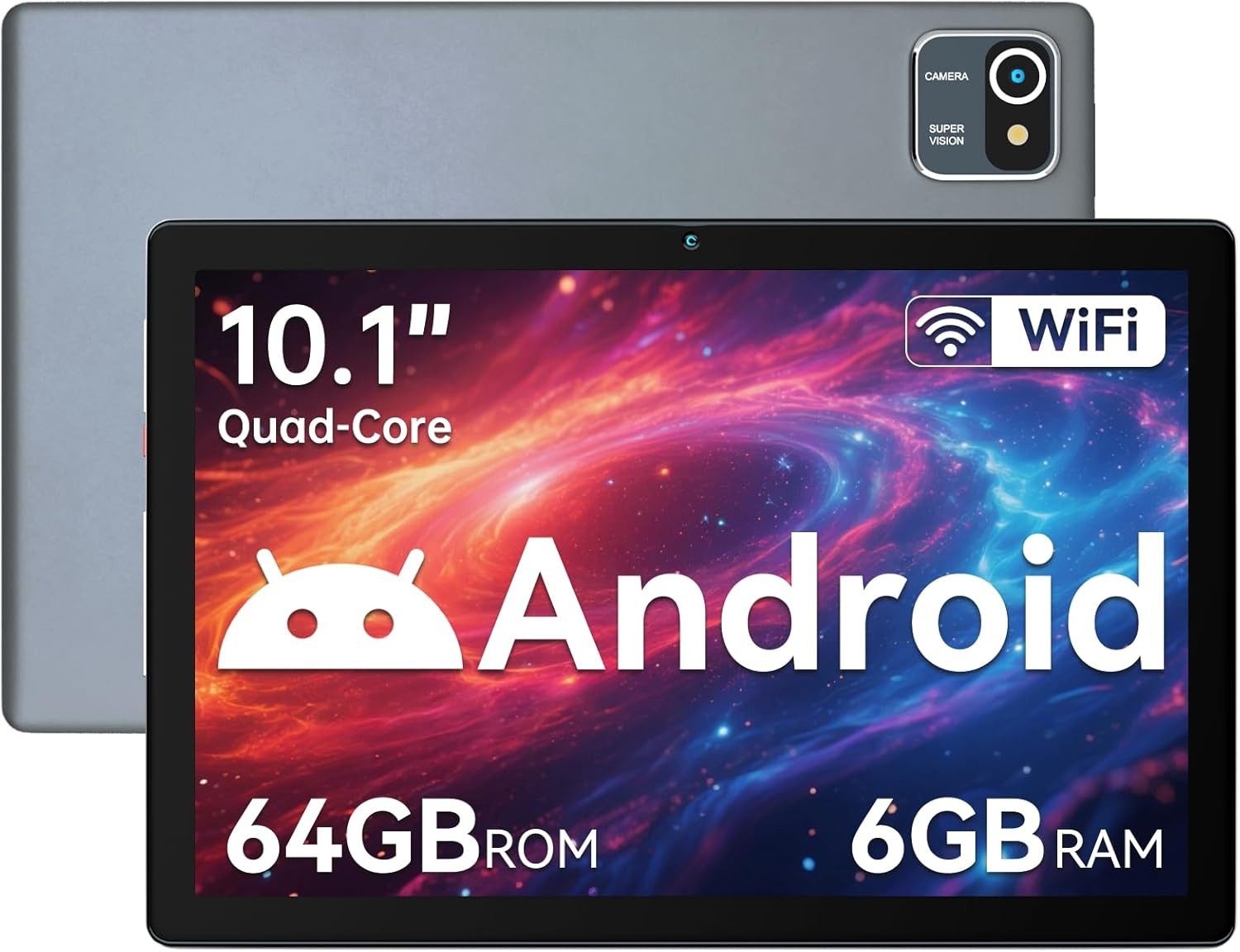 BUFO 10 Zoll Android 15, 20(3+17)GB+64GB, 1280x800 HD Display, WiFi 6 Tablet (10", 64 GB, Android, WiFi, Android 13, Dual-Kamera, Widevine L1, 64 GB erweiterbar auf 128 GB)