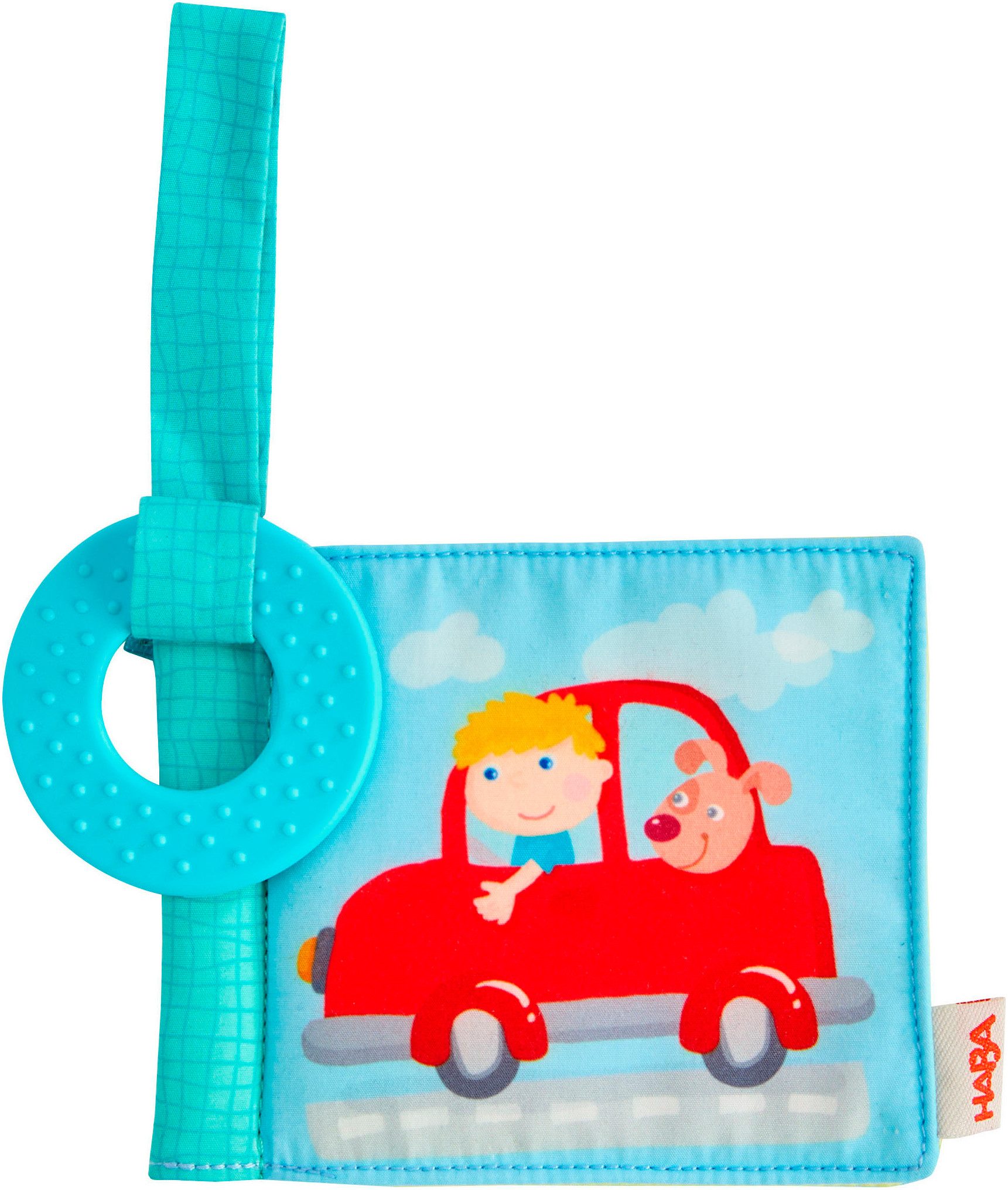 Haba Greifspielzeug Buggybuch Fahrzeuge, mit Beißelement