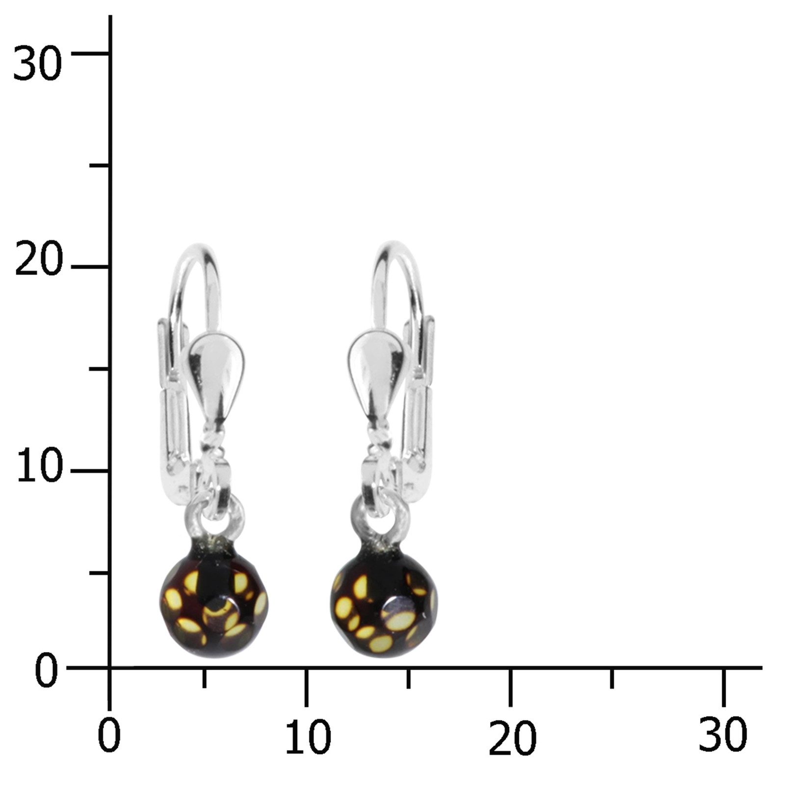 OSTSEE-SCHMUCK Paar Ohrhänger Ostsee-Schmuck Ohrhänger Klassisch 5 mm Ohrhä günstig online kaufen