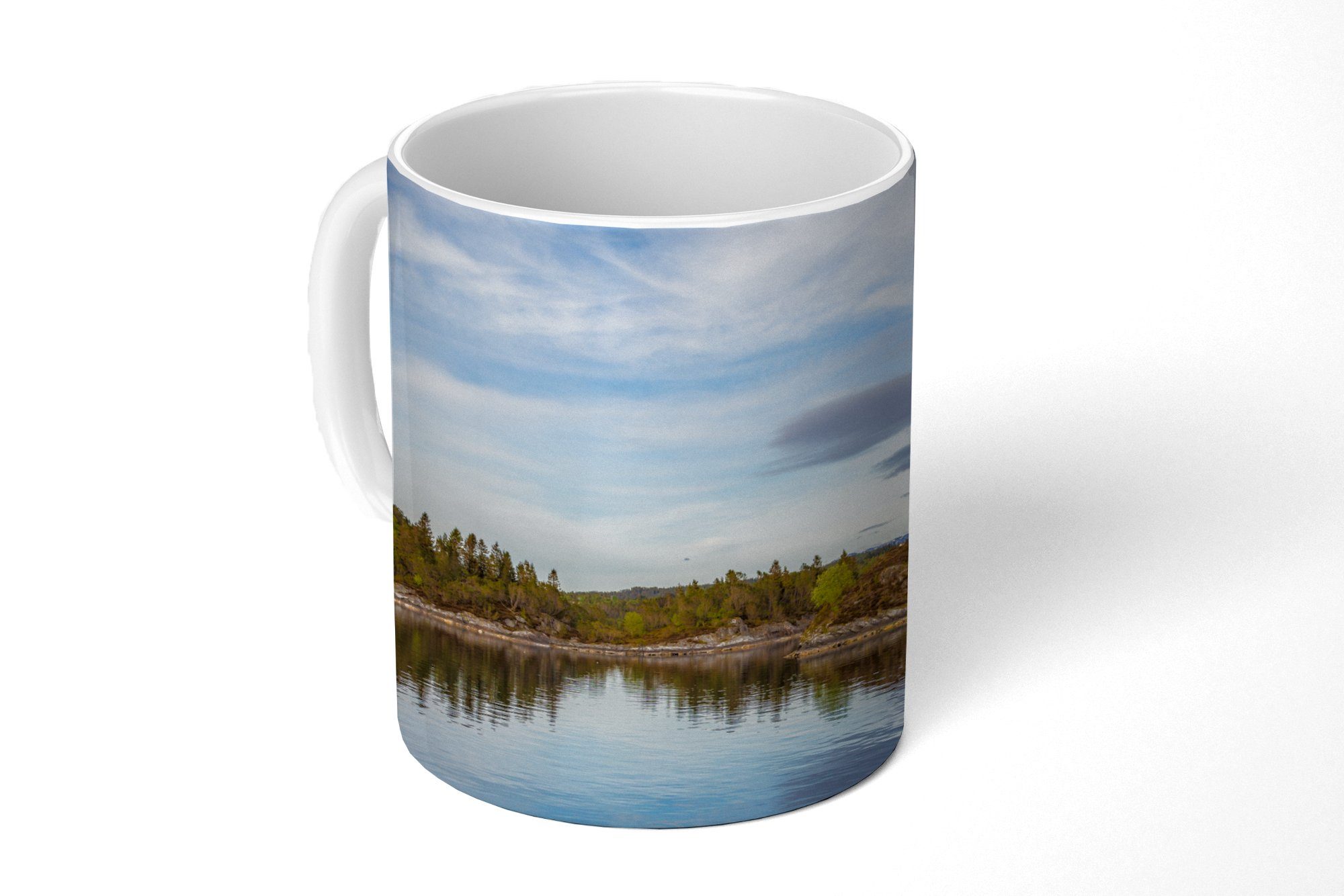 MuchoWow Tasse Nordsee - Norwegen - Bäume, Keramik, Kaffeetassen, Teetasse, Becher, Teetasse, Geschenk