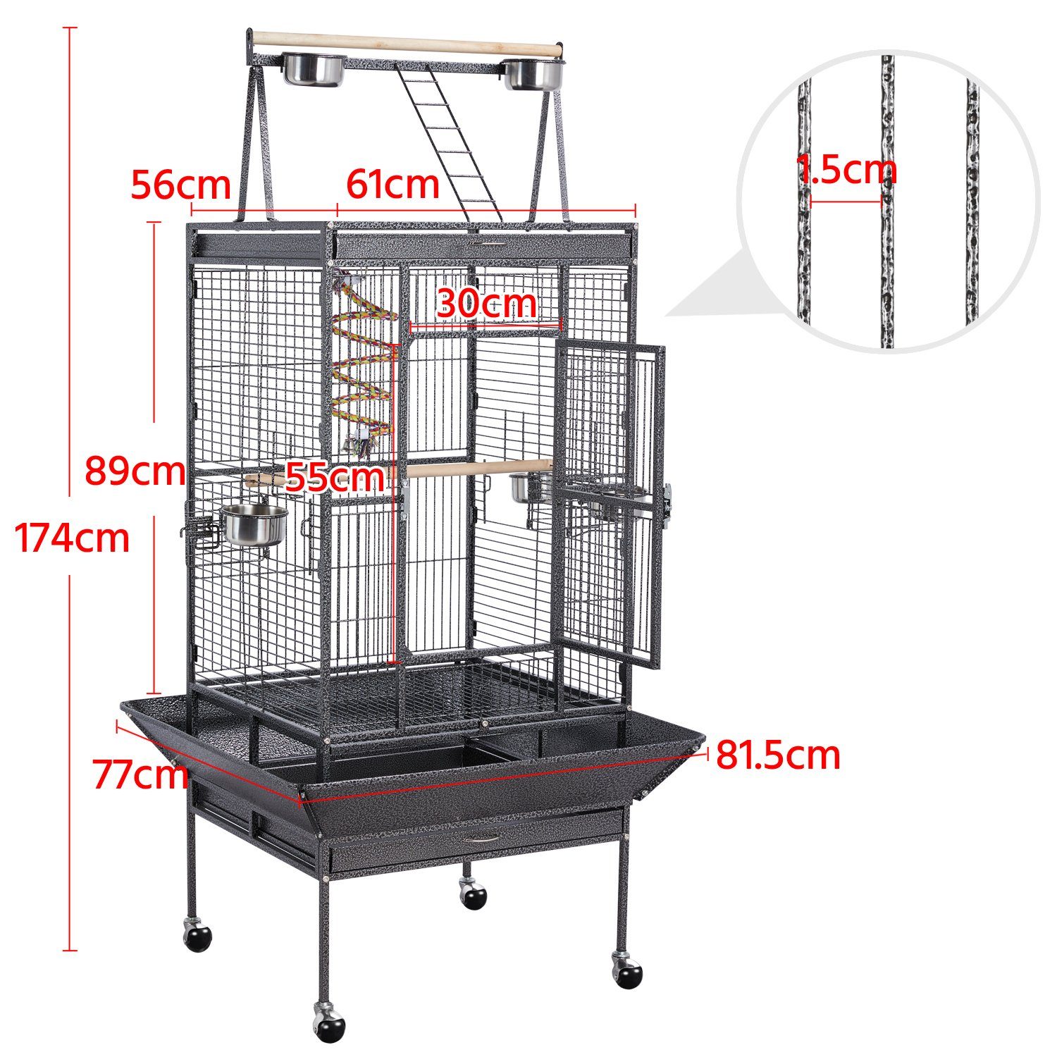 Yaheetech Vogelkäfig, Vogelvoliere Vogelbauer Vogelhaus 81 günstig online kaufen
