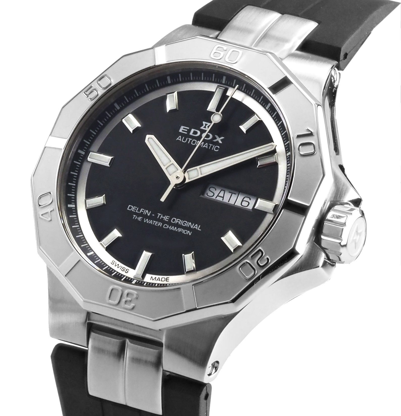 Edox Schweizer Uhr Herren Uhr Automatik Delfin 88008 3CA NIN 20 ATM Saphirglas Delfin, 20 ATM Waterresistant