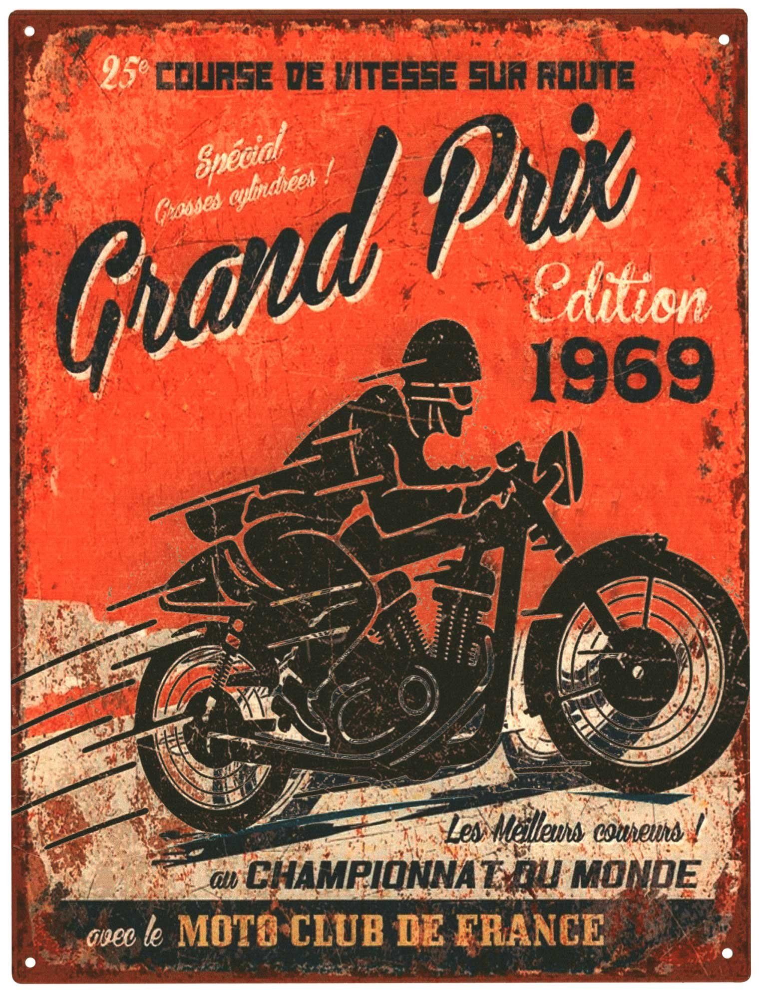 Metallschild Blechschild G5828 Grand Prix 1969 25 x 33