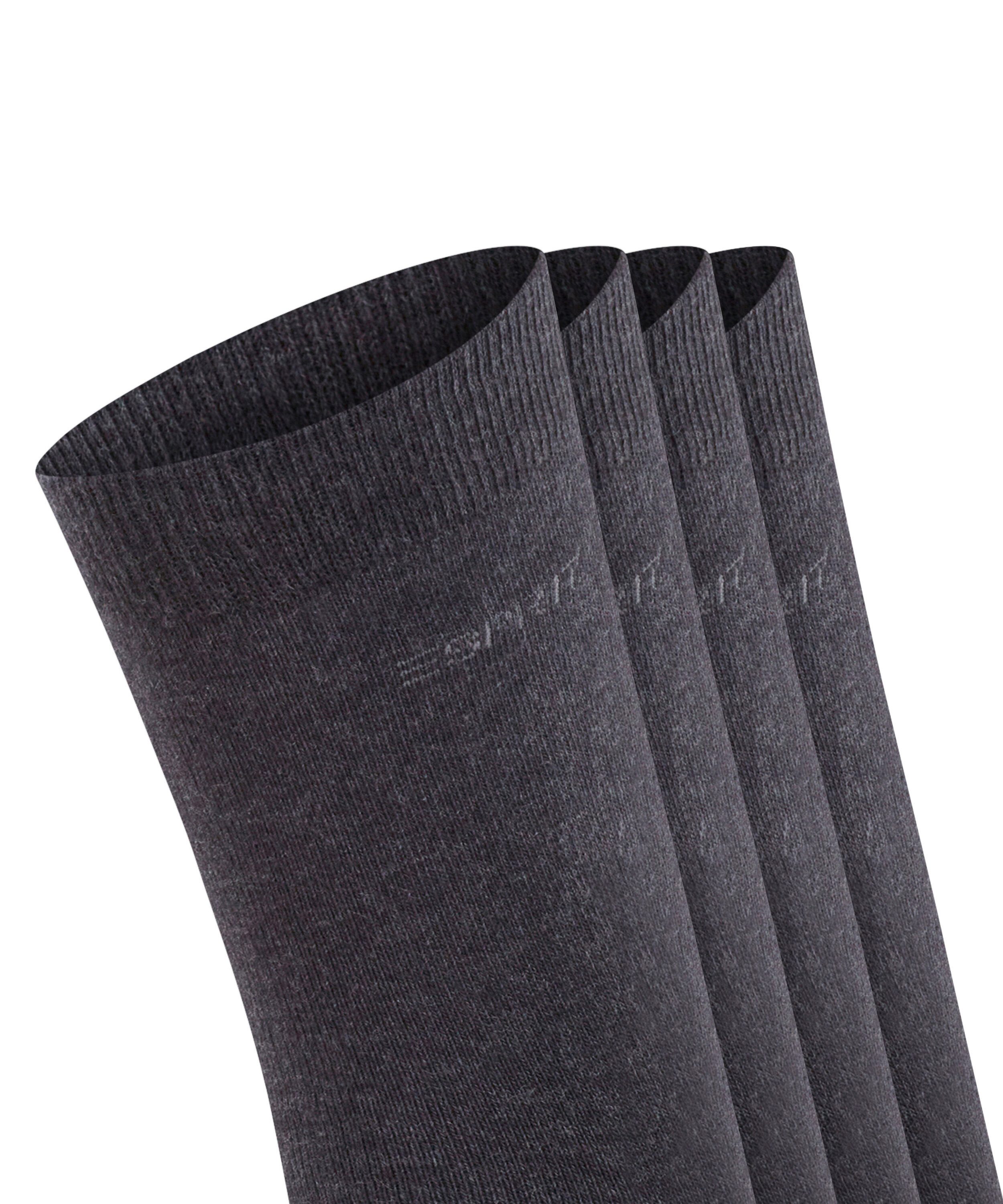 Esprit Socken Solid (4 Paar) Einheitsgröße 36-41, geripptes Bündchen, unifarben, Basic Vorteilspack