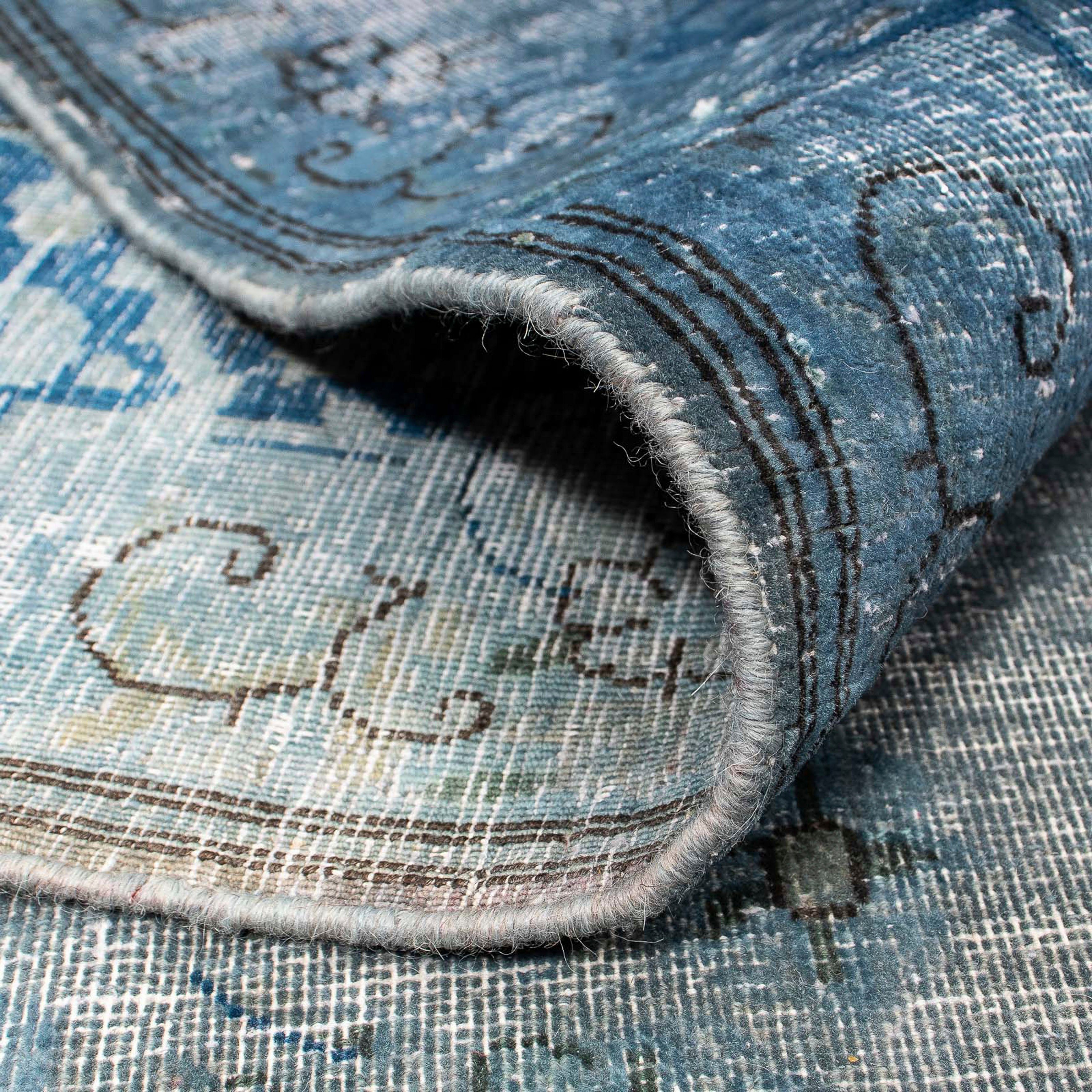 morgenland, 386 - Handgeknüpft, cm 8 rechteckig, Zertifikat mit mm, 290 x Einzelstück Vintage Teppich Höhe: dunkelblau, Wohnzimmer, -