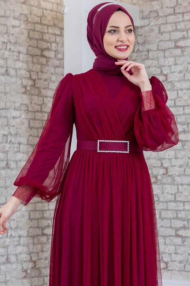 fashionshowcase Maxikleid Damen Kleid aus Tüll günstig online kaufen