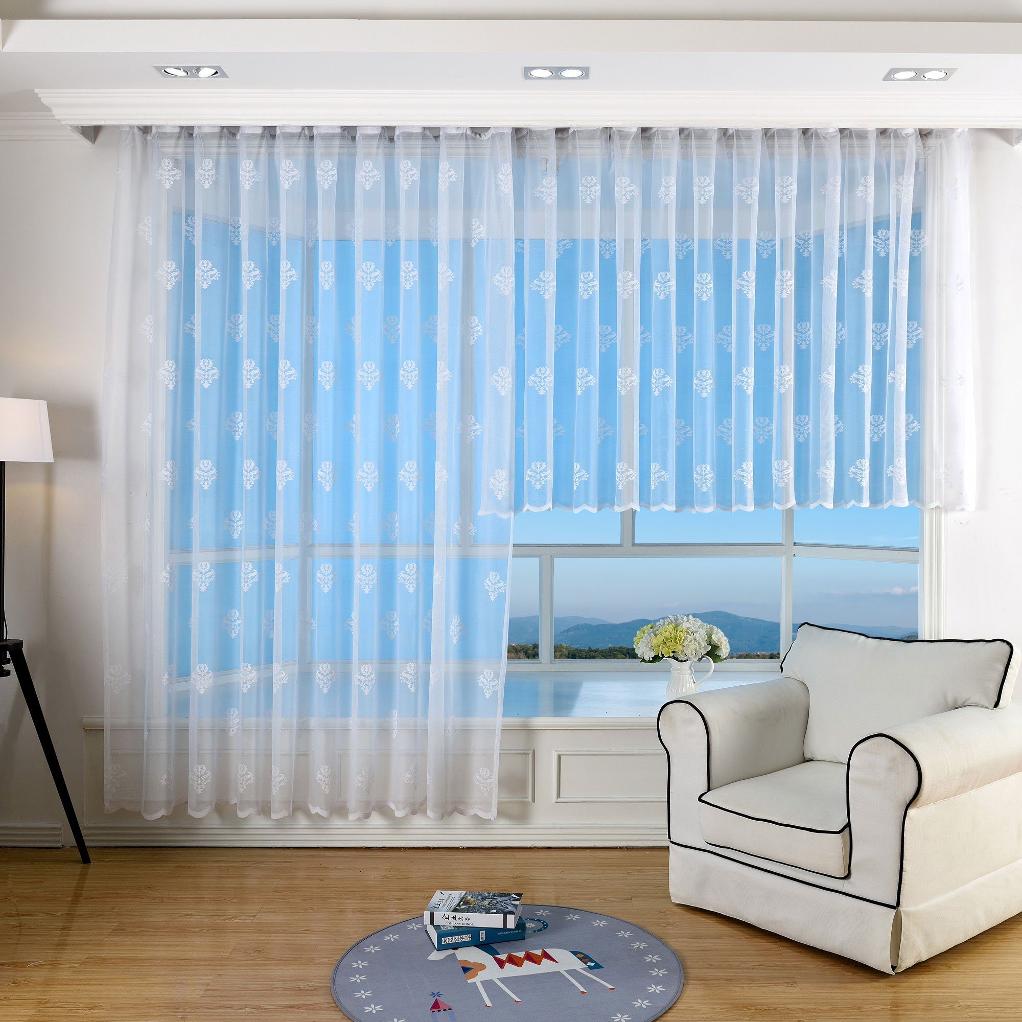 Gardinenbox Bogenstore (1 St), Kräuselband, transparent, Jacquard, Jacquard günstig online kaufen