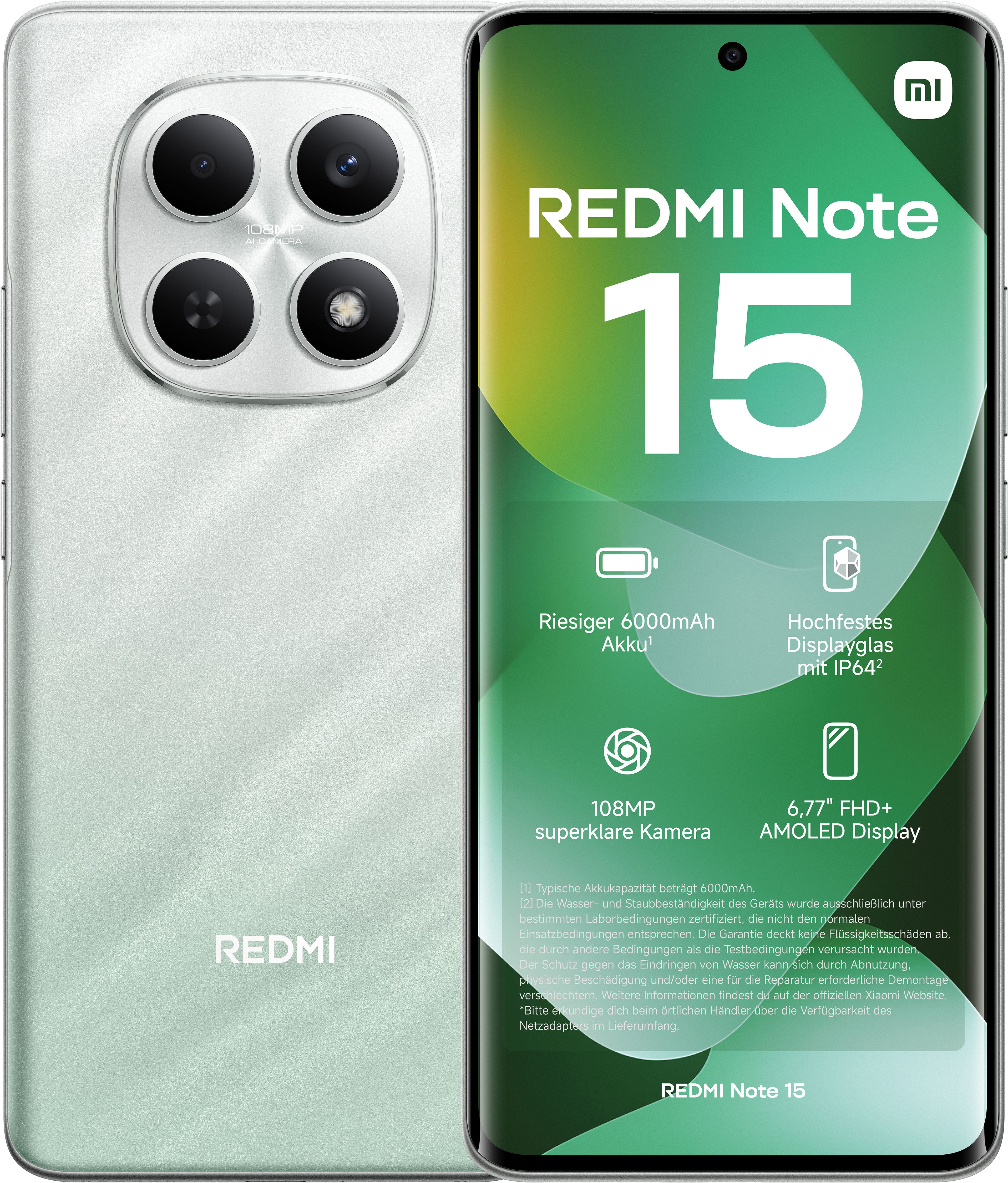Xiaomi Redmi Note 15 6+128 Smartphone (17 cm/6,7 Zoll, 128 GB Speicherplatz, 108 MP Kamera)