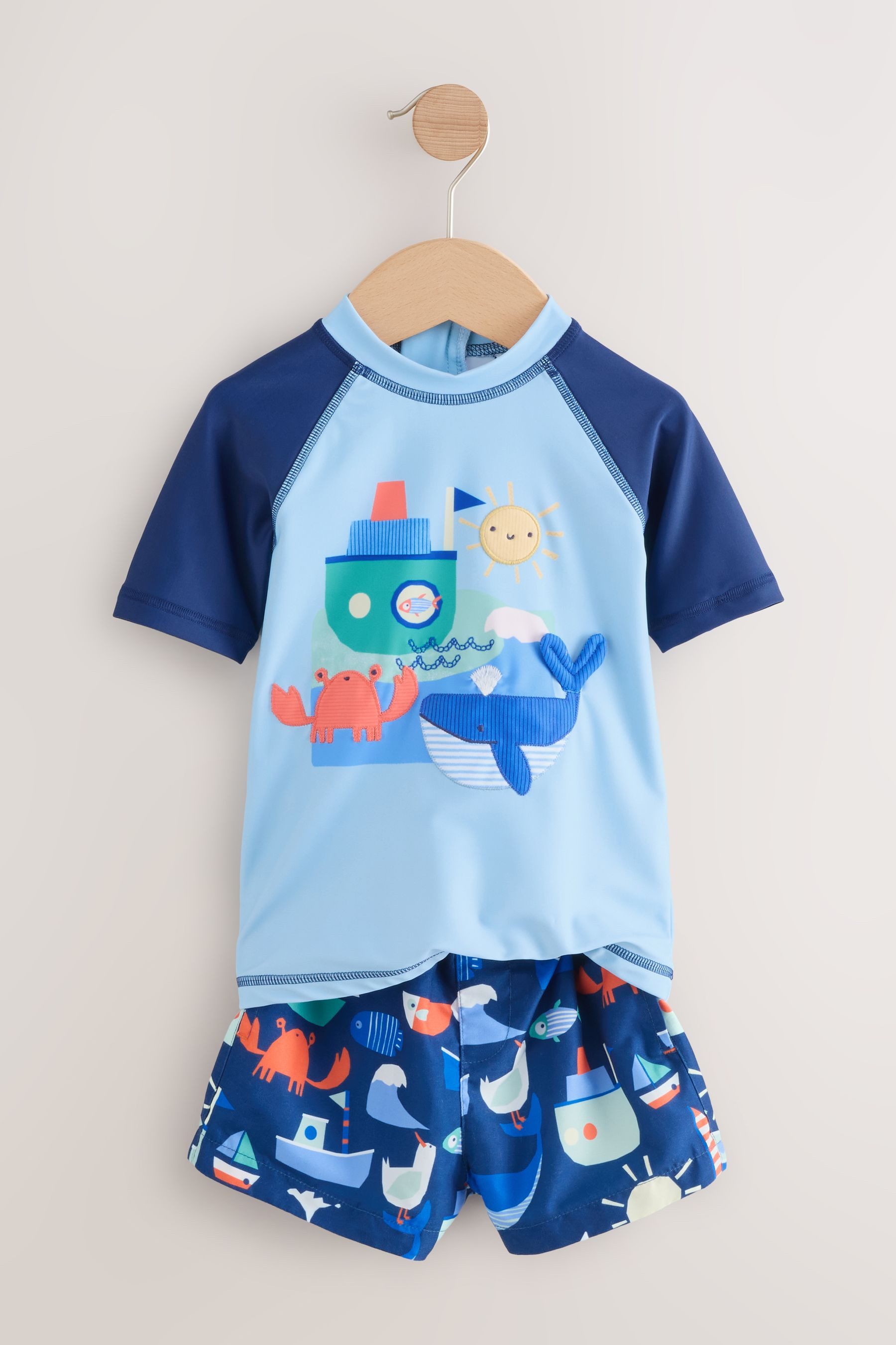 Next Badeanzug Rash-Trägertop und Badeshorts im Set (2-St)