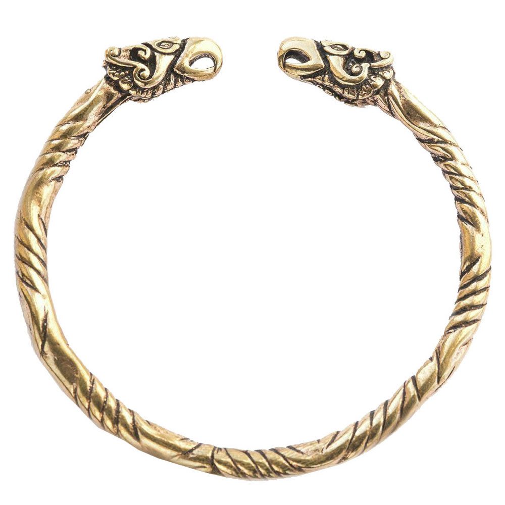 HOPLO Armband Großer Männer Armreif Hugin Munin Odins Raben Bronze - Viking Wikinger