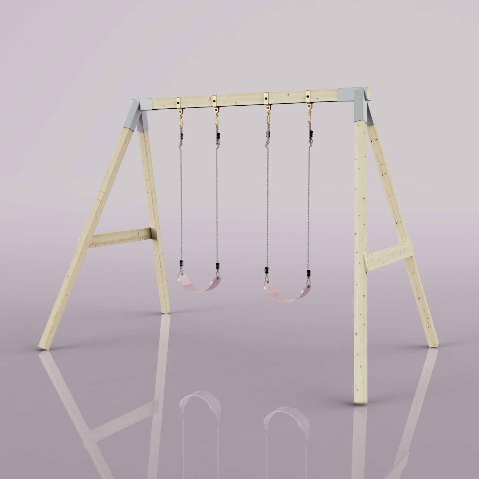 OutdoorToys Schaukelkombination Schaukel Nachtfalter, aus Holz in Rosa