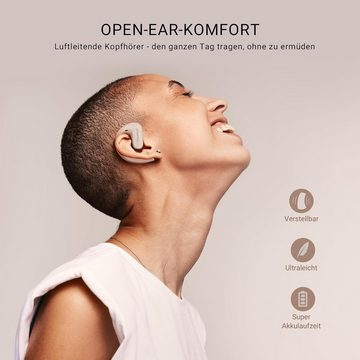 OpenRock Air Conduction mit bügel, Bluetooth 5.3 kabellose Open-Ear-Kopfhörer (TubeBass-Technologie für kraftvollen Bass und reiche Klangqualität., IPX5 wasserdicht, integriertes ENC-Mikrofon Sport-Kopfhörer zum Laufen)