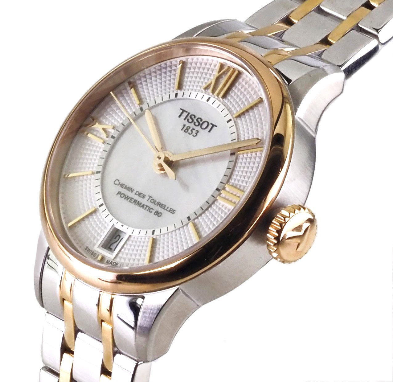 Tissot Automatikuhr schweizer Damen Uhr 32 mm Ø T0992072211802 Chemin Des Tourelles, Saphirglas und Glasboden